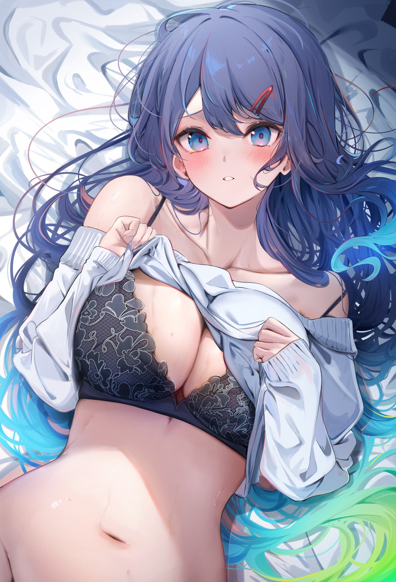 Part4【画像】39 - 【二次】服を捲りあげてブラジャーを見せてる女の子が最高ｗｗｗ Part4【画像】